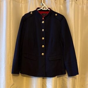 Talbots Dark Blue Women's Blazer with Gold Buttons, 14W